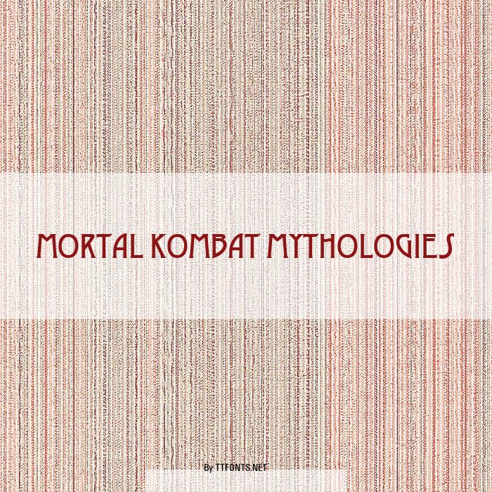 Mortal Kombat Mythologies example